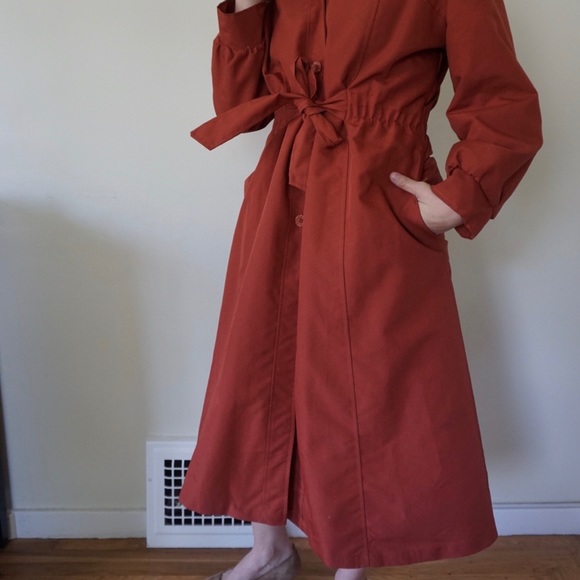 Vintage Trench Coat Contrast Lining - Picture 5 of 11